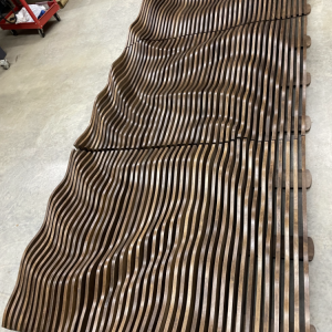 Giant Parametric 3D Wave Wall Art – 11’6″ H x 5′ W