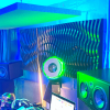 Close-Up Of Black Parametric Wave Wall Art Panel