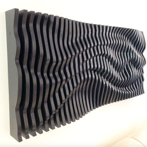 Parametric 3D Wave Wall Artwork, Acoustic Panel, 50″ x 22″ x 4″